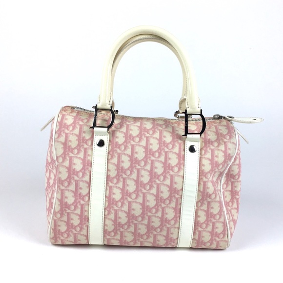 Dior Handbags - Dior Monogram Boston Pink Canvas Satchel
